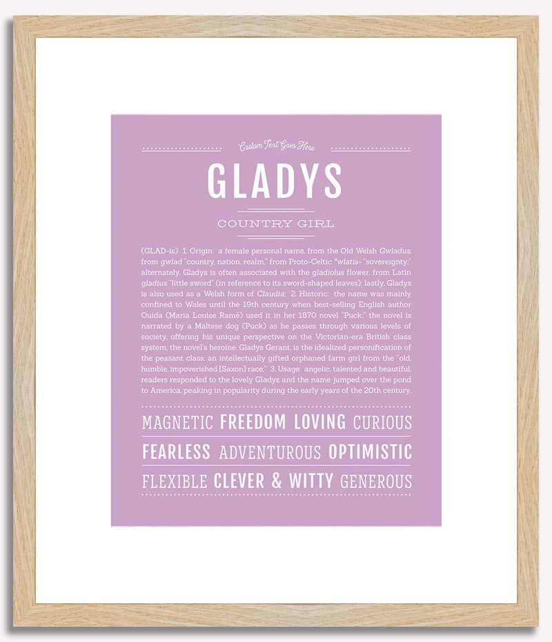 Gladys | Name Art Print