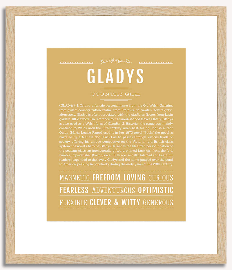 Gladys | Name Art Print