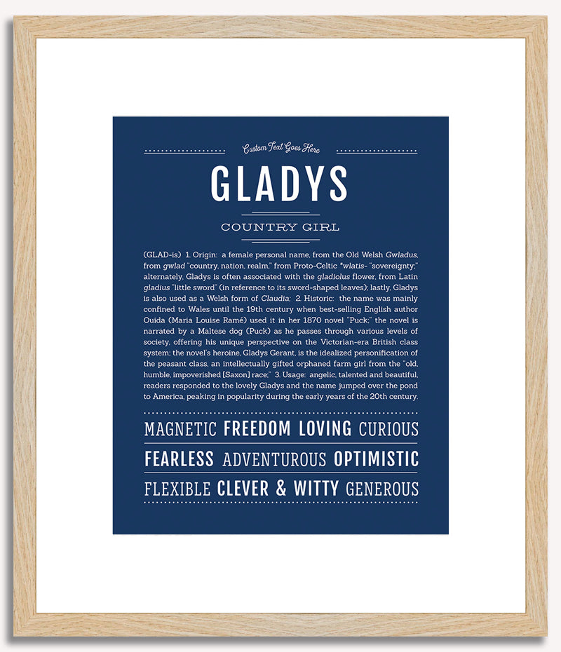 Gladys | Name Art Print