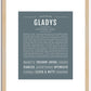 Gladys | Name Art Print