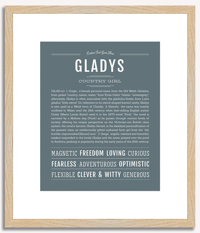 Gladys | Name Art Print