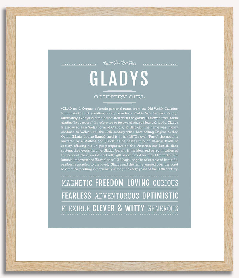 Gladys | Name Art Print