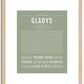 Gladys | Name Art Print