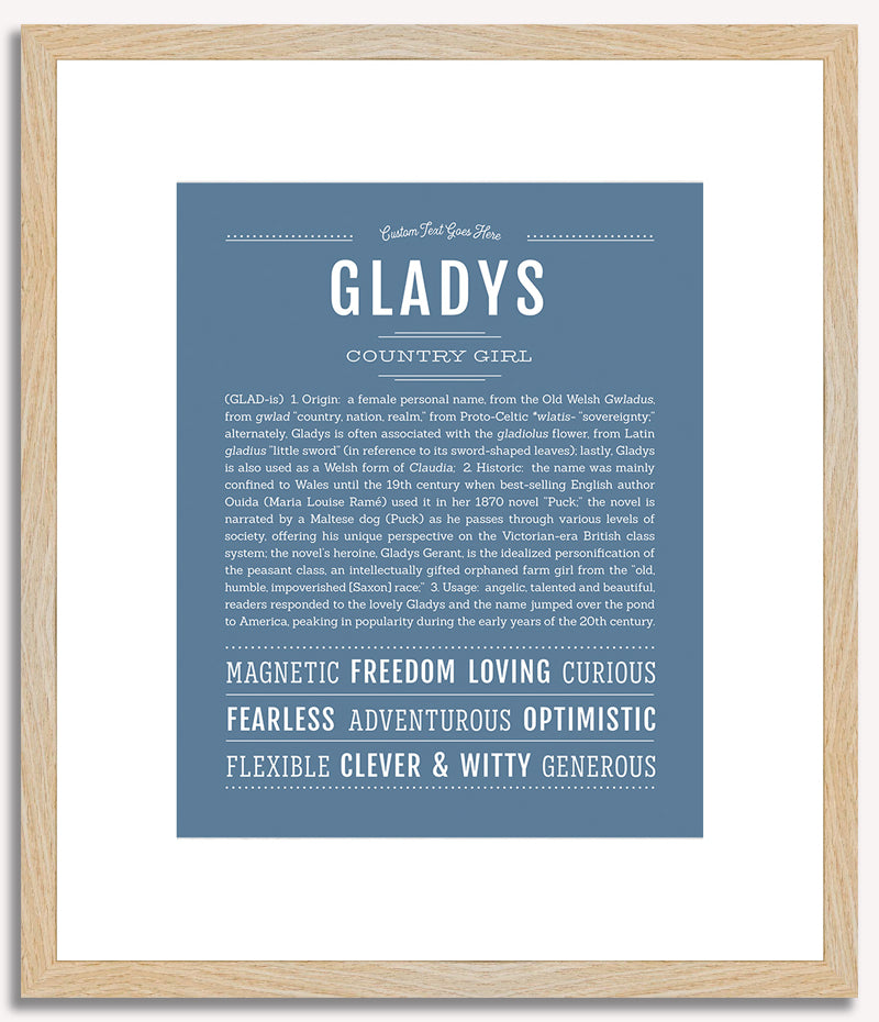 Gladys | Name Art Print