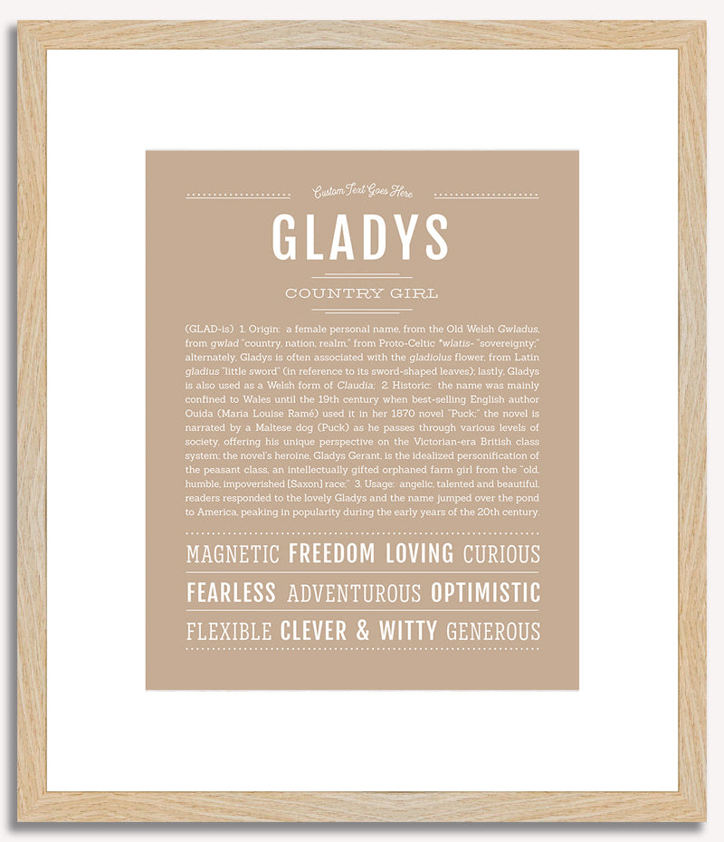 Gladys | Name Art Print