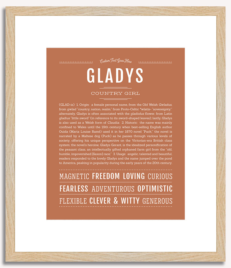 Gladys | Name Art Print