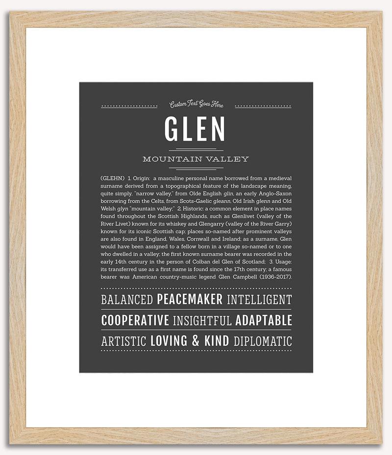 Glen | Name Art Print