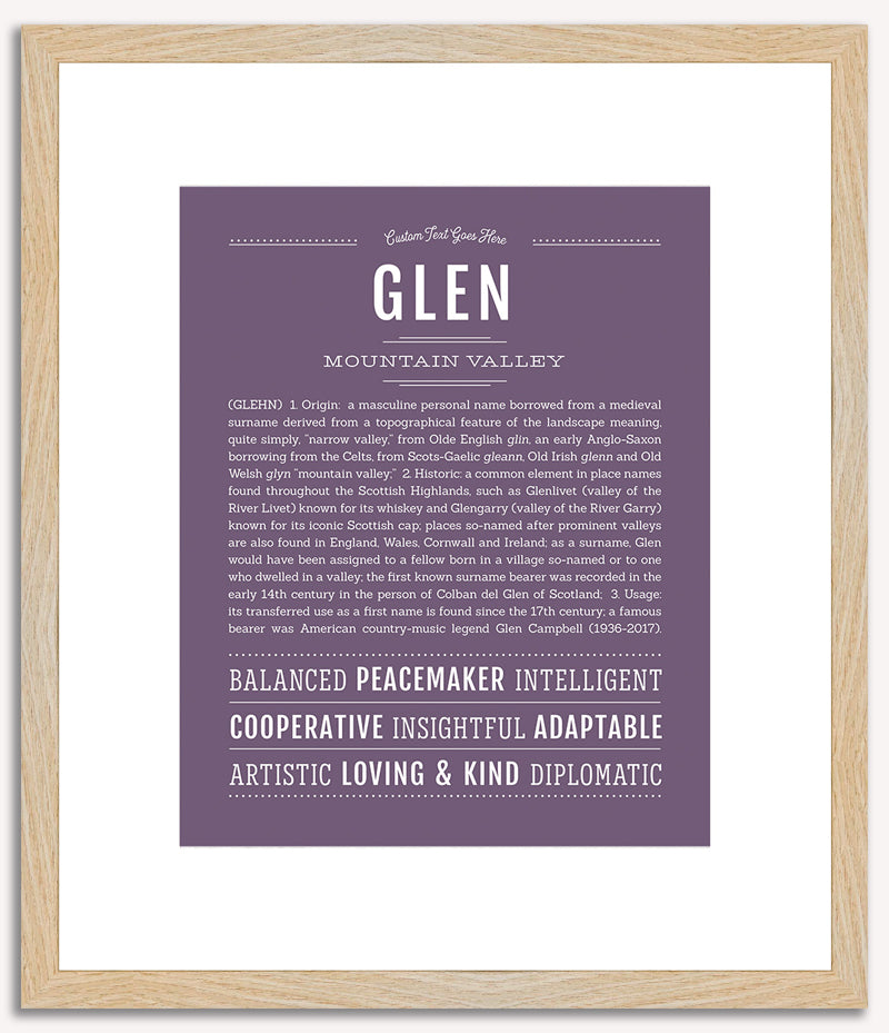 Glen | Name Art Print