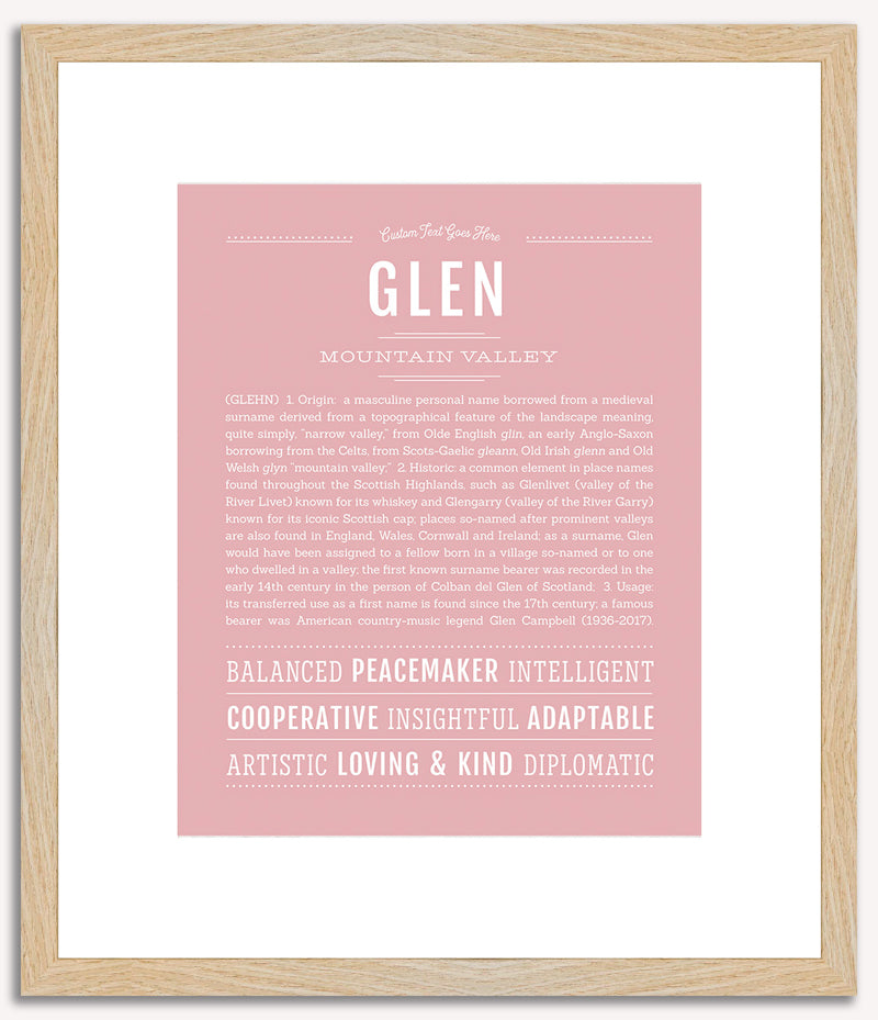 Glen | Name Art Print