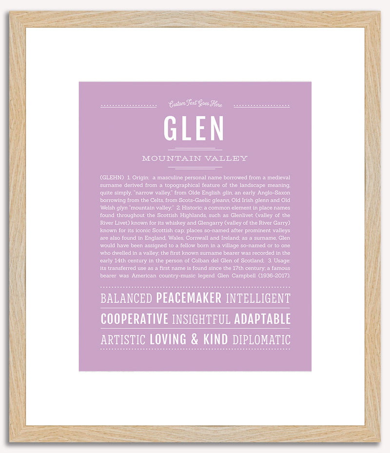 Glen | Name Art Print