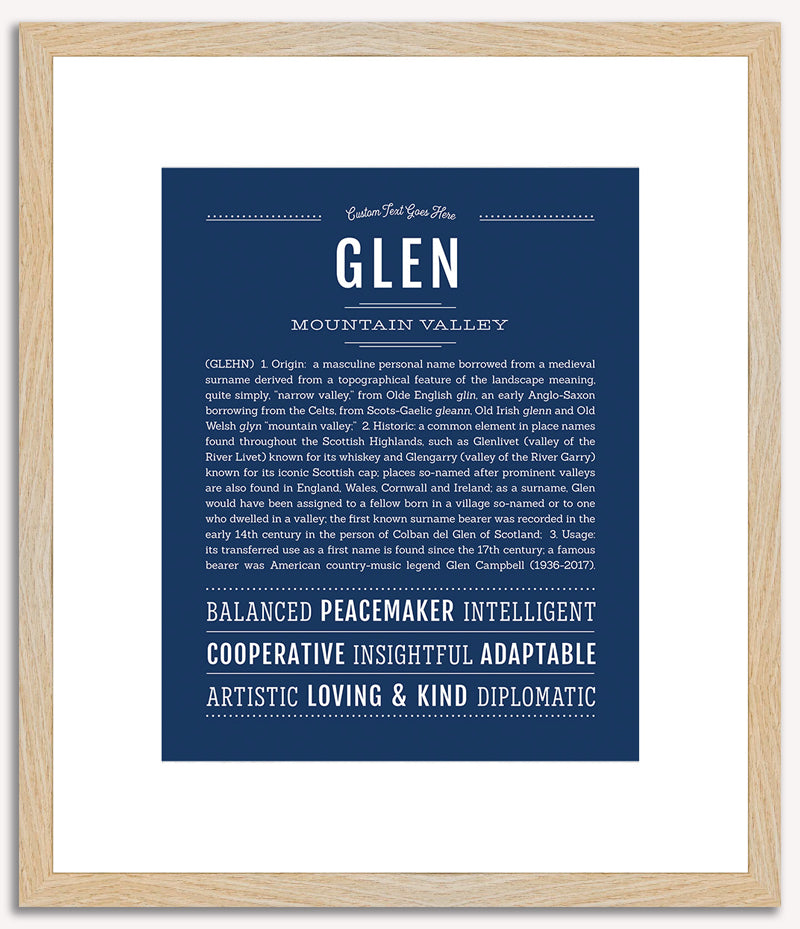 Glen | Name Art Print