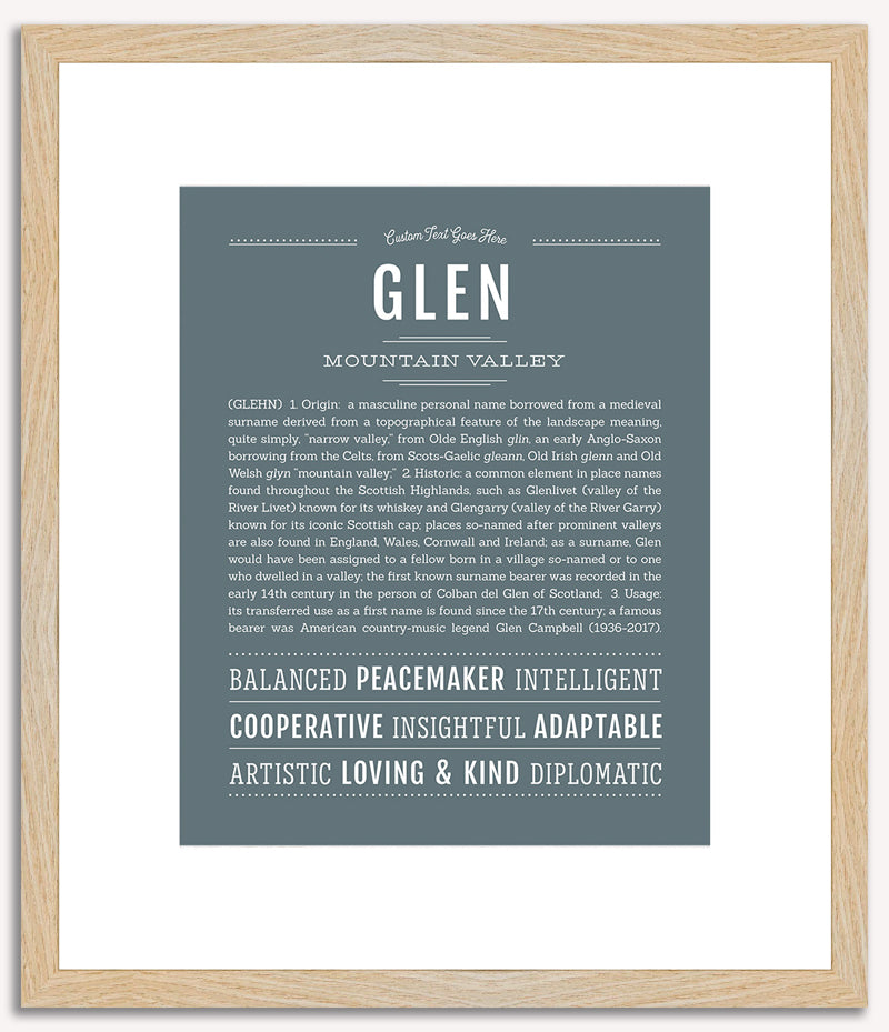 Glen | Name Art Print