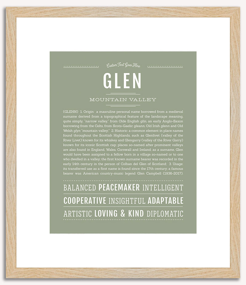 Glen | Name Art Print