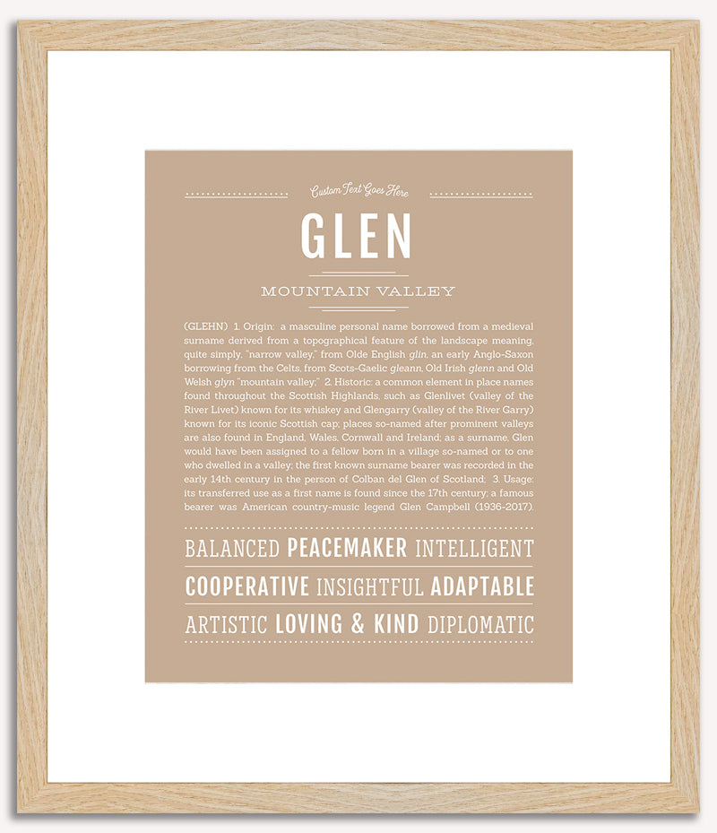 Glen | Name Art Print