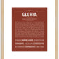 Gloria | Name Art Print