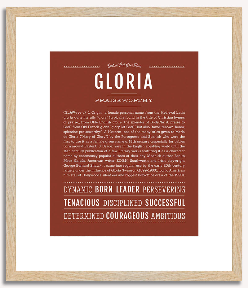 Gloria | Name Art Print