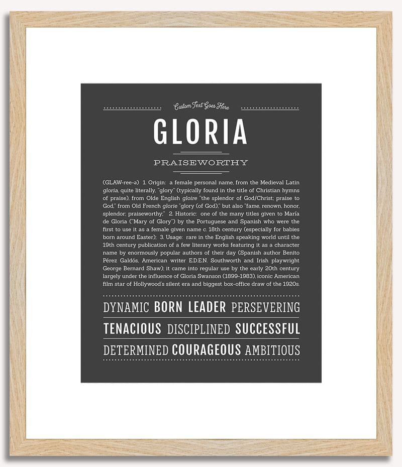 Gloria | Name Art Print