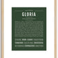 Gloria | Name Art Print