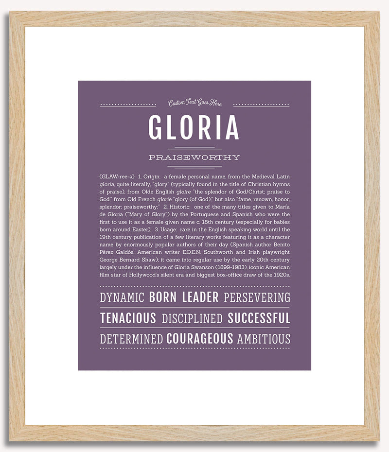 Gloria | Name Art Print