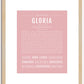 Gloria | Name Art Print