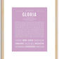 Gloria | Name Art Print