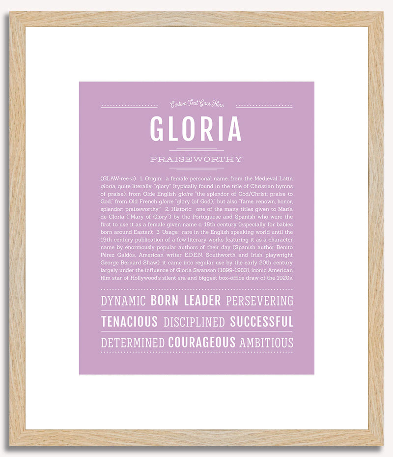 Gloria | Name Art Print