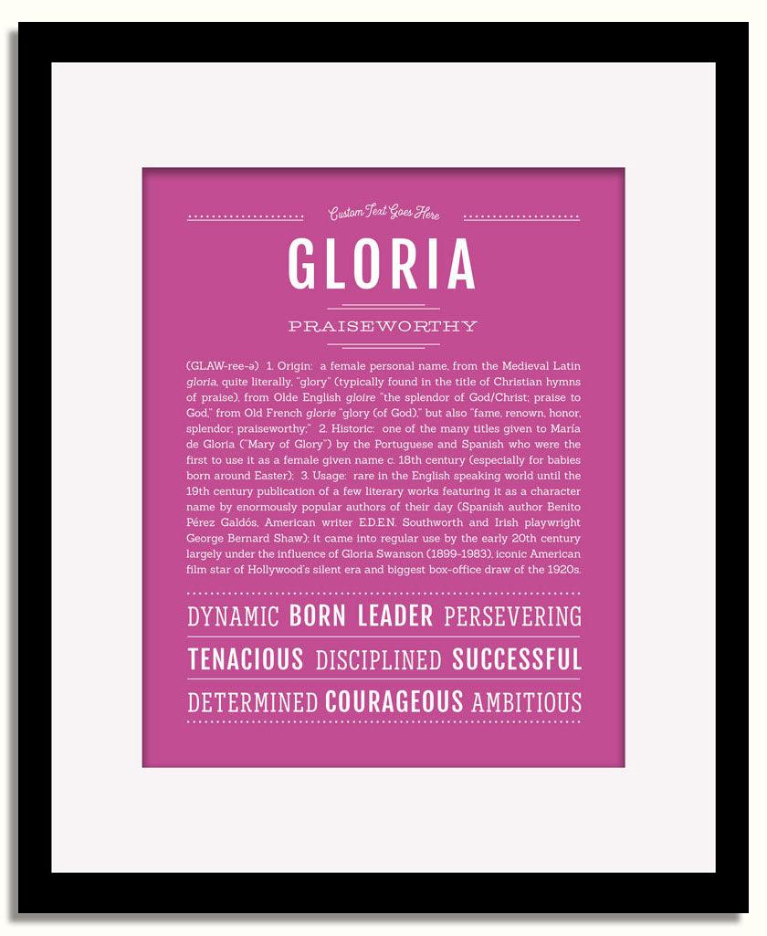 Frame Options | Dark Pink | Black Frame, Matted