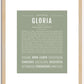 Gloria | Name Art Print