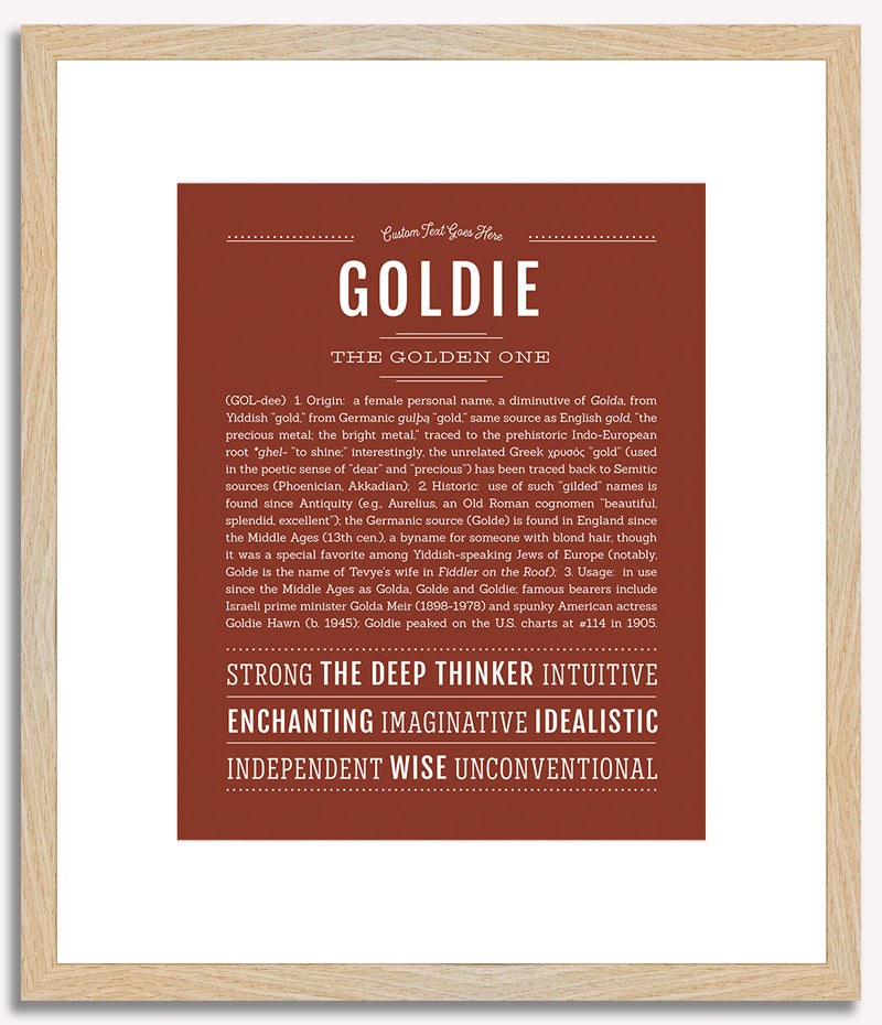 Goldie | Name Art Print