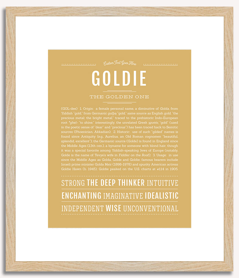 Goldie | Name Art Print