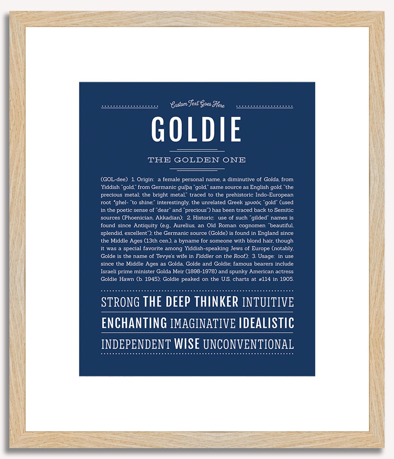 Goldie | Name Art Print