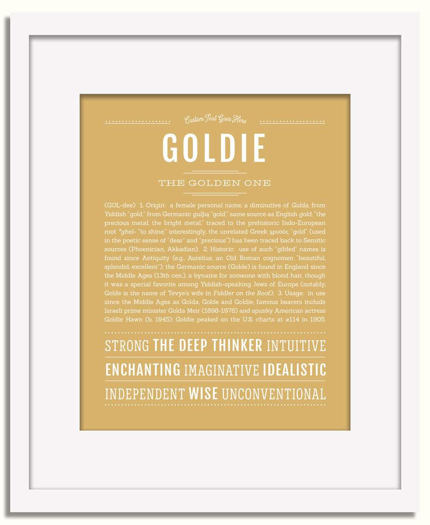 Frame Options | Matte Gold | White Frame, Matted