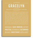 Gracelyn Gracelyn | Name Art Print – Name Stories