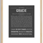 Gracie | Name Art Print