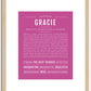 Gracie | Name Art Print