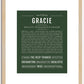 Gracie | Name Art Print