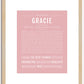 Gracie | Name Art Print