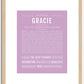 Gracie | Name Art Print