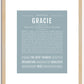 Gracie | Name Art Print