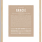 Gracie | Name Art Print