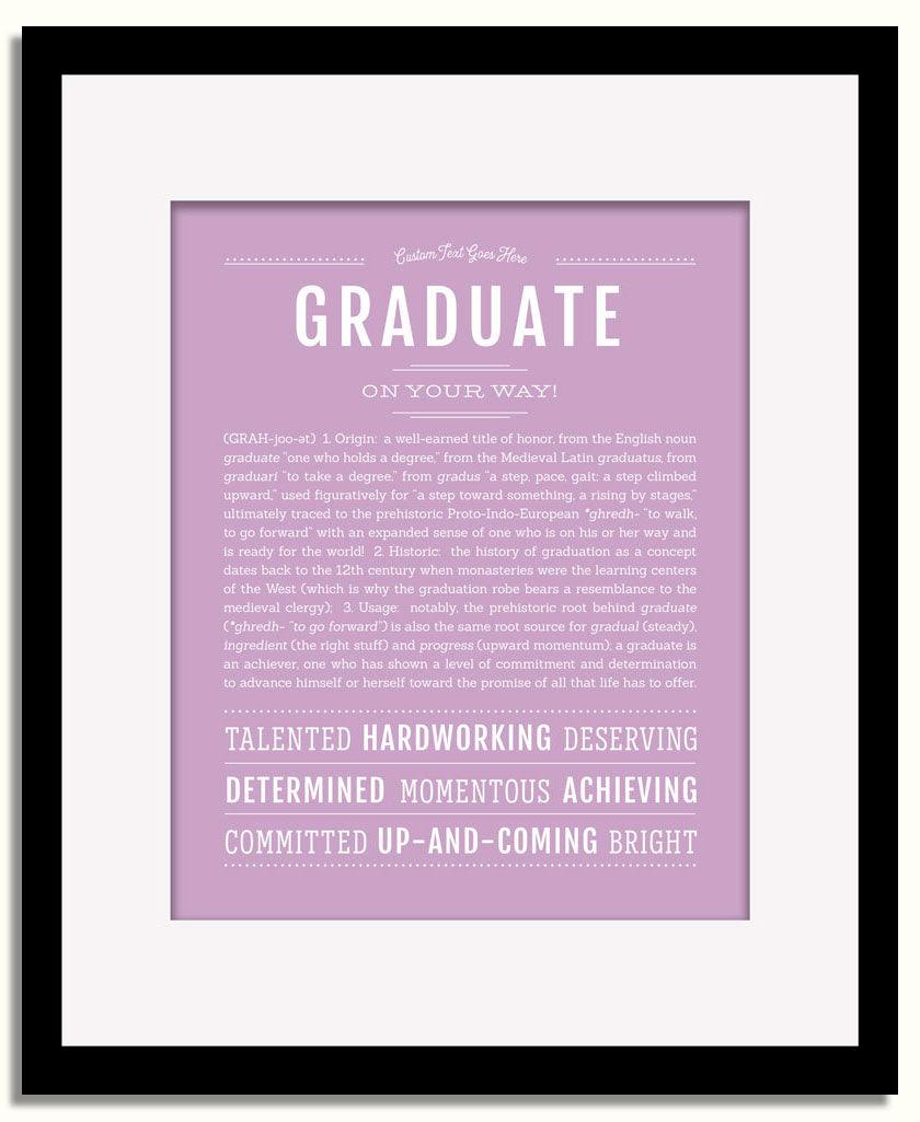 Frame Options | Lilac | Black Frame, Matted