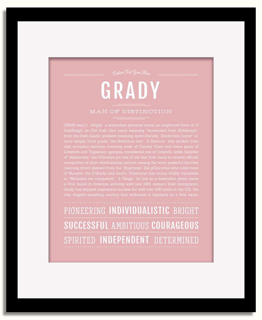 Frame Options | Dusty Rose | Black Frame, Matted