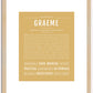 Graeme | Name Art Print