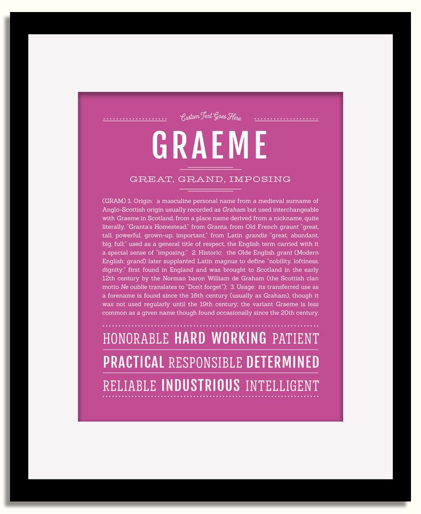 Frame Options | Dark Pink | Black Frame, Matted