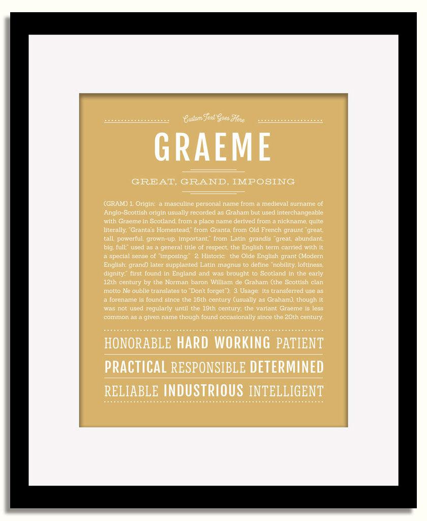 Frame Options | Matte Gold | Black Frame, Matted