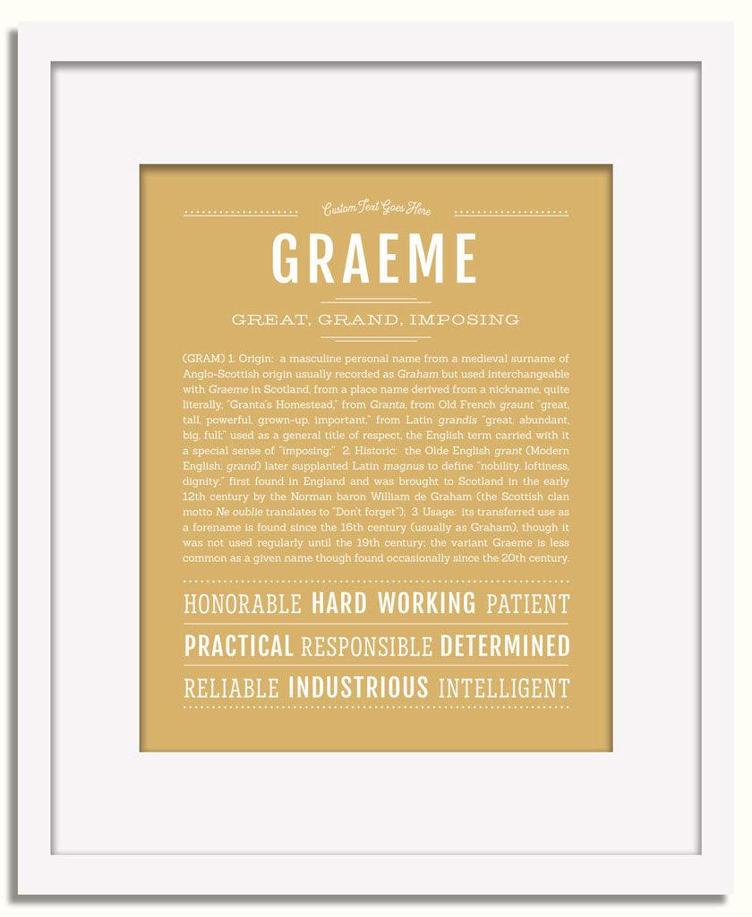 Frame Options | Matte Gold | White Frame, Matted