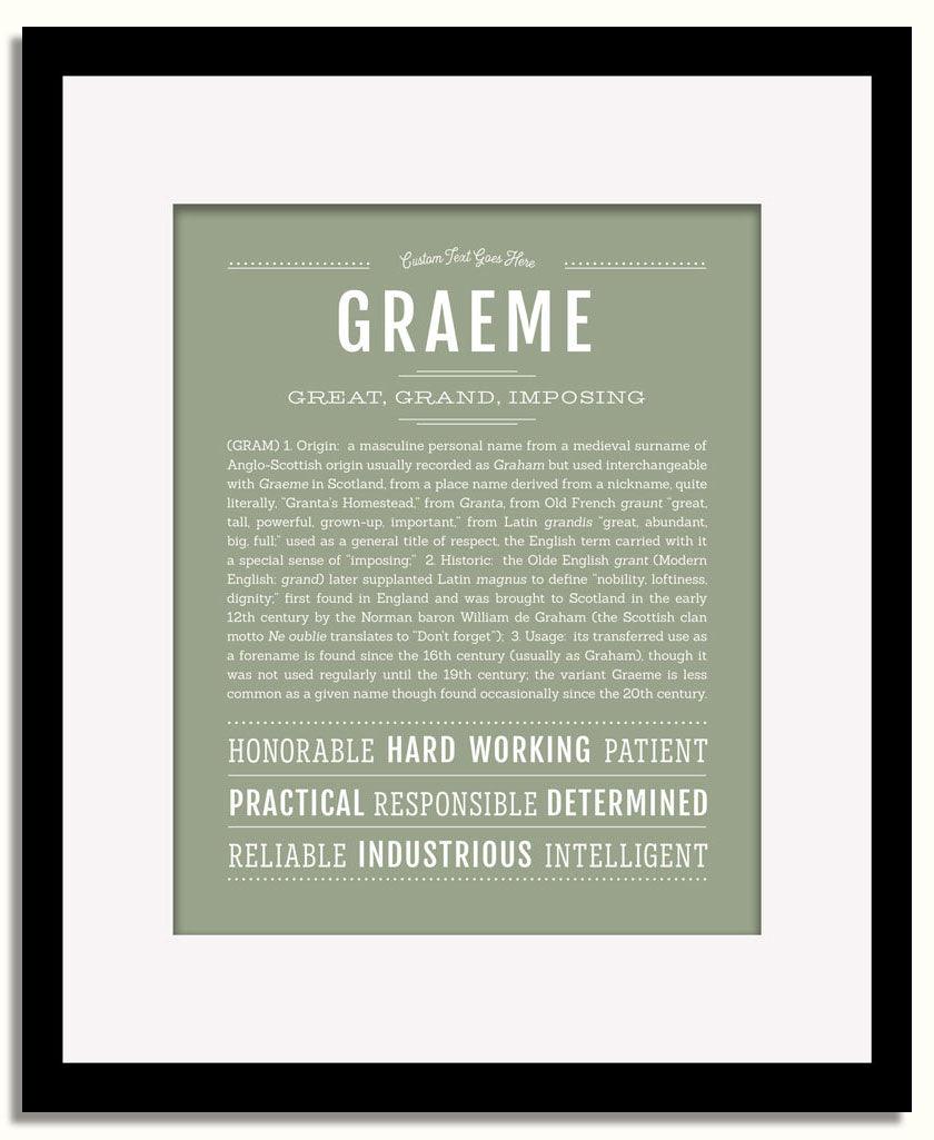 Frame Options | Sage | Black Frame, Matted