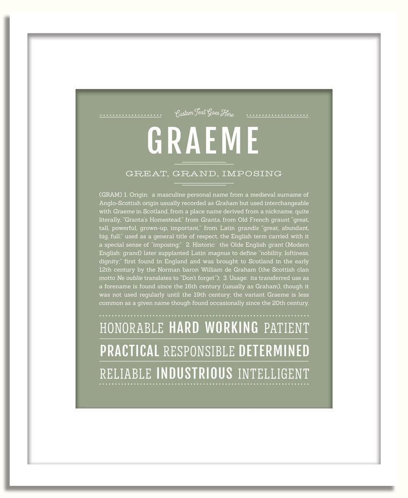 Frame Options | Sage | White Frame, Matted