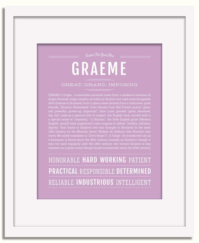 Frame Options | Lilac | White Frame, Matted