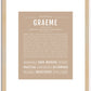 Graeme | Name Art Print